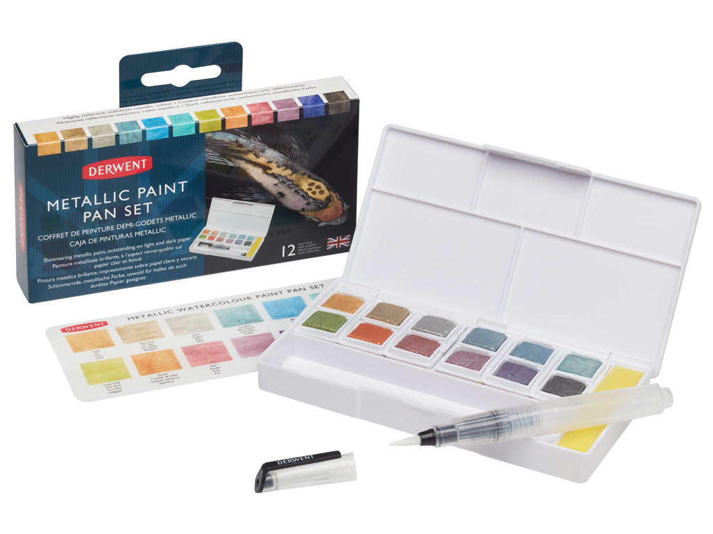 Derwent Metallic Paint Pan Set