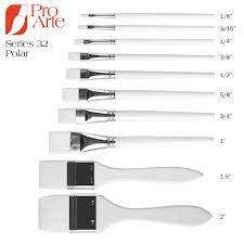 Pro Arte Flat Polar Brushes Series 32 - 1/8